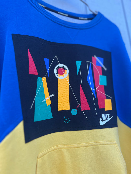 “Electric Energy” Upcycled Sweatshirt – Size L