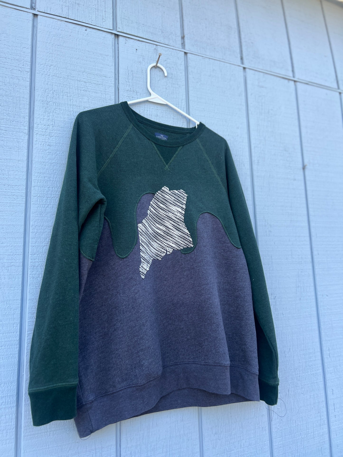 “Made in Maine” Upcycled Sweatshirt – Size M
