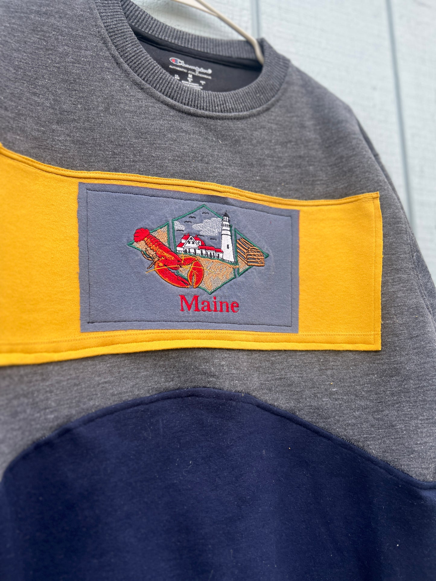 “Maine Moments” Upcycled Sweatshirt – Size M